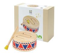 PlanToys Tambour pour Enfants - Jouet Musical en Bois dès 1 An - Batterie Enfant avec Maillet à Tête en Caoutchouc - Instrument Musical pour Petits, Wood