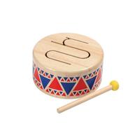 PlanToys Tambour pour Enfants - Jouet Musical en Bois dès 1 An - Batterie Enfant avec Maillet à Tête en Caoutchouc - Instrument Musical pour Petits