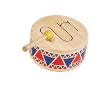 PlanToys Tambour pour Enfants - Jouet Musical en Bois dès 1 An - Batterie Enfant avec Maillet à Tête en Caoutchouc - Instrument Musical pour Petits