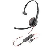 Plantronics Blackwire 3215 Monaural Head-Band Black Headset - Headsets (Call Center/Office, Monaural, Head-Band, Black, IN-LINE Control, Wired) G