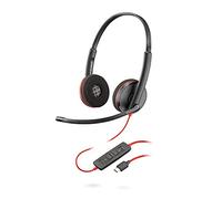 Casque Micro Plantronics Poly Blackwire C3220 (Noir/Rouge)