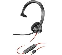 Plantronics - Blackwire 3310 - Casque Filaire à Une Oreille (Mono) avec Micro Perche - USB-A pour se connecter à Votre PC et/ou Mac - Fonctionne avec Les équipes (certifié), Zoom et Plus Encore