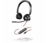 Plantronics - Blackwire 3320 USB-C (Poly) - Micro-casque filaire binaural avec micro-perche - USB-C pour connexion à un PC et/ou Mac - Compatible avec Teams (certifié), Zoom et bien plus encore