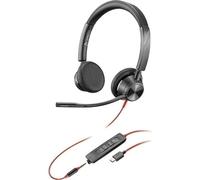Plantronics - Blackwire 3325 Wired Stereo USB-C Headset with Boom Mic (Poly) - Connect to PC/Mac Via USB-C Or Mobile/Tablet Via 3.5 mm Connector - Works with Teams (Certified), Zoom & More