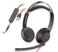 Casque filaire Plantronics Blackwire C5220 - 2 écouteurs Jack et USB-A
