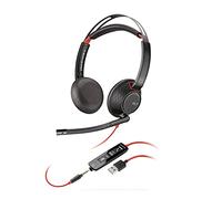 Plantronics - Blackwire C5220 - Casque filaire à deux écouteurs (Stéréo) avec micro tige - USB-A, 3.5 mm pour connecter à votre PC, Mac, Tablette et/ou téléphone portable