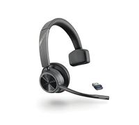 Plantronics - Micro-Casque sans Fil Voyager 4310 UC - Micro-Casque monaural - Connexion à Un PC/Mac Via Un Adaptateur Bluetooth USB-A - Compatible avec Teams, Zoom et Bien Plus Encore Noir