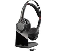 Plantronics - Voyager Focus Uc Avec Socle De Charge () - Casque Bluetooth À Deux Oreilles (Stéréo) Avec Microphone À Perche - Usb-A Compatible Pc/Mac - Suppression Active Du Bruit