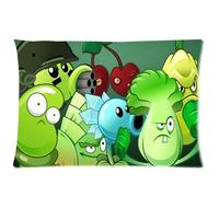 Plants vs Zombies Pillowcase Custom Plants Vs Zombies Pillowcase 20x30 Rectangle Throw Pillow Cover Soft Cotton Zippered Cushion Case Two Sides Pattern Printed