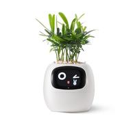 PLANTSIO Pot de plantes intelligent pour animaux de compagnie avec vases intelligents alimentés par l'IA, guide de soins pour plantes avec émojis, interaction gestuelle adorable, vase moderne pour la