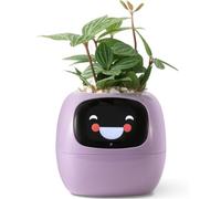 PLANTSIO Robot de Plantation Intelligent avec émojis pour l'entretien des Plantes, Charmant Compagnon des Plantes avec Interaction gestuelle complète, Pot de Jardin, Cadeau pour Le Bureau (Violet)