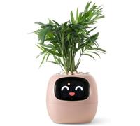 PLANTSIO Robot de Plantation Intelligent avec émojis pour l'entretien des Plantes, Charmant Compagnon des Plantes avec Interaction gestuelle complète, Pot de Jardin, Cadeau pour Le Bureau (Rosa)