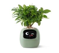 PLANTSIO Smart Pet Planter Vases intelligents alimentés par l'IA avec emoji conseils d'entretien des plantes, adorable interaction gestuelle, vase moderne pour décoration d'intérieur pour chambre à
