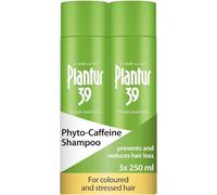 Plantur 39 Phyto Caféine Shampoo Pour les cheveux colorés et abîmés 2x 250ml | Prévient et réduit la perte de cheveux | Formule galénique unique favorisant la croissance des cheveux