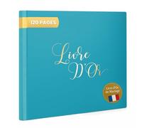 Plantvibes Livre D'or de Mariage - 120 Pages de Papier de Qualité Supérieure, Papier épais, ne Presse pas, Avec Titre Doré - Idéal pour les Mariages, Anniversaires, Livre D'or Bapteme