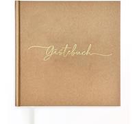 Plantvibes Livre d'or de Mariage - 72 Pages de Papier de Qualité Supérieure, Papier épais, ne Presse Pas, avec Titre Doré - Idéal pour Les Mariages, Anniversaires, Livre d'or Bapteme