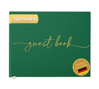 Plantvibes Livre d'or de Mariage de qualité supérieure - 120 Pages de Papier de qualité supérieure - Papier épais - Ne Pousse Pas - Style Vintage - avec Titre doré - Idéal pour Les Mariages