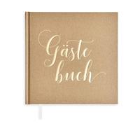 Plantvibes Livre d'or pour Le Mariage ou l'anniversaire - Parent (21x21cm - Papier kraft - DE)