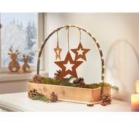 Planzer "Bogen" en bois et métal recyclés, panneau décoratif, bougeoir, bac à plantes, bac à fleurs, bac à plantes