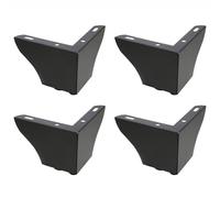 PLAOEGCN 4 pièces Pieds de canapé en Fer Pieds de Support de Meubles Bricolage Pieds d'armoire de Remplacement avec vis de Montage for canapé-lit Table de Nuit(Matt Black,5.5cm)