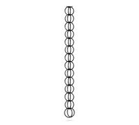 PLAOEGCN Chaîne de Pluie à Double Boucle en Alliage d'aluminium, Descente gouttière décorative, chaîne récupération d'eau Noire for Le Drainage Patio Porche Jardin(1m(3ft))