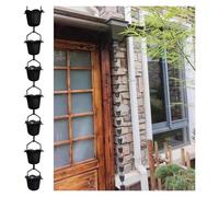 PLAOEGCN Chaîne de Pluie en cuivre Violet, chaîne récupération Tasse Drainage d'avant-Toit, Remplacement Bec Descente caractéristique d'eau décorative extérieure for Porche Patio Jardin(3m/9.2ft)