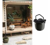 PLAOEGCN Chaîne de Pluie Tasse Fleur Style Japonais, chaîne capteur décorative en Alliage d'aluminium, Ornement extérieur inverseur d'eau for Porche Patio Jardin(2.4 m (7.8ft))