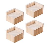 PLAOEGCN Rehausseurs de Meubles en Bois Robustes, 4 pièces, rehausseurs de canapé-lit en pin, ajoute Une Hauteur de 3 à 20cm, rehausseurs de Pieds d'armoire de Table(A 15cm-Increase Height 8cm)