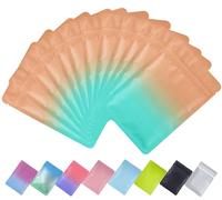Plaphy Lot de 100 Sachets Zip Hermétiques Refermables, Pochettes Mylar Colorés avec Intérieur en Aluminium, Pochons Zippés Plastiques pour Emballage et Aliments (Dégradé Jaune et Bleu, 9 x 16 cm)