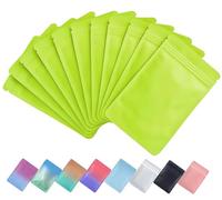 Plaphy Lot de 100 Sachets Zip Hermétiques Refermables, Pochettes Mylar Opaques avec Intérieur en Aluminium, Pochons Zippés Plastiques pour Emballage et Stockage des Aliments (Vert, 6 x 10 cm)