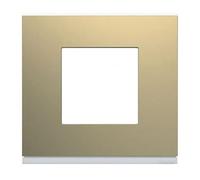 Plaque 1P champagne - APPAREILLAGE MURAL GALLERY HAGER WXP0402