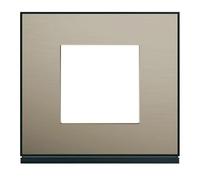 plaque - 1 poste - placage bronze - hager gallery wxp2202