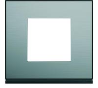 Hager – Plaque Gallery WXP2102 – 1 poste – Placage Steel