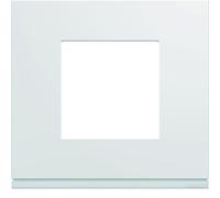 Hager - Plaque de prise Gallery WXP0002 - 1 poste - PVC - Blanc Pure