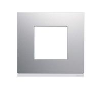 Plaque gallery plastique peint 1 poste titane - - aluminium