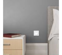 Plaque 1 poste - Translucide blanc avec liseré blanc - Odace Touch 2011 - S520802R - Schneider