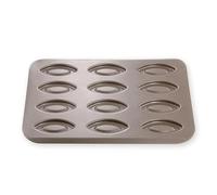 Plaque 12 barquettes en métal anti adhérent 32 x 23.5 cm -