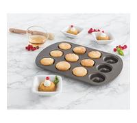Plaque 12 mini savarins en acier revêtu 26,5 cm Mathon