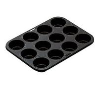 Plaque 12 muffins moka - Ibili - Noir - Acier Noir G