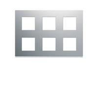 Plaque 1K2x3x2M titane - APPAREILLAGE MURAL GALLERY HAGER WXP0186