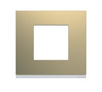 Plaque 1P champagne - APPAREILLAGE MURAL GALLERY HAGER WXP0402