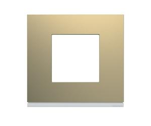 Plaque 1P champagne - APPAREILLAGE MURAL GALLERY HAGER WXP0402