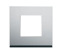 plaque - 1 poste - natural alu - hager gallery wxp4302