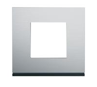 Plaque 1P natural alu - APPAREILLAGE MURAL GALLERY HAGER WXP4302