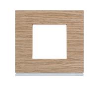 Plaque 1P oak wood - APPAREILLAGE MURAL GALLERY HAGER WXP4702