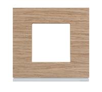 Plaque 1P oak wood - APPAREILLAGE MURAL GALLERY HAGER WXP4702