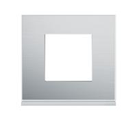 Plaque 1P placage aluminium - APPAREILLAGE MURAL GALLERY HAGER WXP2002