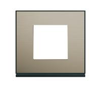 Plaque 1P placage bronze - APPAREILLAGE MURAL GALLERY HAGER WXP2202