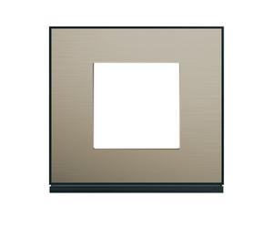 Plaque 1P placage bronze - APPAREILLAGE MURAL GALLERY HAGER WXP2202