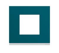 Plaque 1P plastique peacock - APPAREILLAGE MURAL GALLERY HAGER WXP0802